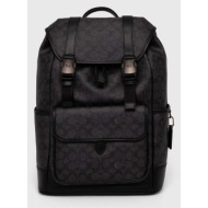 σακίδιο πλάτης coach χρώμα: μαύρο, cu201 συνθετικό ύφασμα, φυσικό δέρμα
