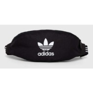 τσάντα φάκελος adidas originals adicolor χρώμα: μαύρο, iw0939 100% ανακυκλωμένος πολυεστέρας