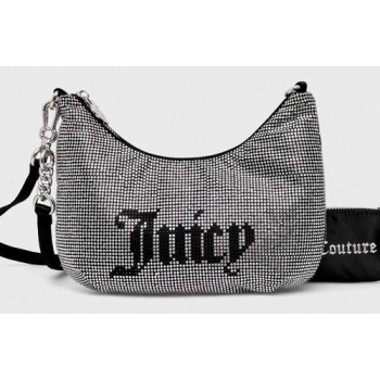 τσάντα juicy couture χρώμα ασημί πάνω μέρος 100%