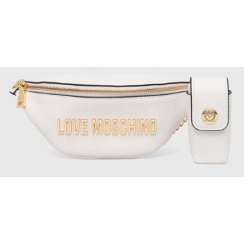 τσάντα φάκελος love moschino χρώμα μπεζ, jc4329pp0gk1010a