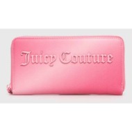 πορτοφόλι juicy couture χρώμα: ροζ, wijjm5341wvp 100% pu - πολυουρεθάνη