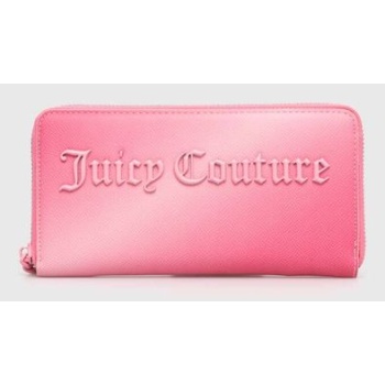 πορτοφόλι juicy couture χρώμα ροζ, wijjm5341wvp 100% pu 