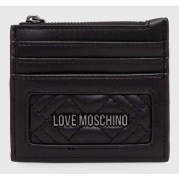 πορτοφόλι love moschino χρώμα μαύρο, jc5685pp1lla0000 100%