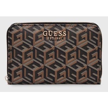 πορτοφόλι guess laurel χρώμα μαύρο, swcu85 00400 κύριο