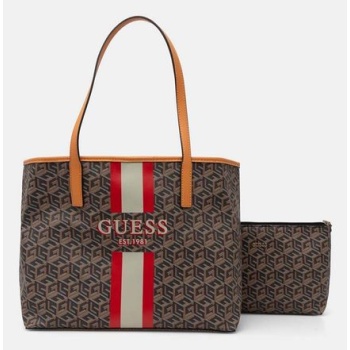 τσάντα guess vikky χρώμα πορτοκαλί, hwsv93 18280 κύριο