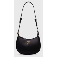 δερμάτινη τσάντα pinko χρώμα: μαύρο, 103538 a0f1 φυσικό δέρμα