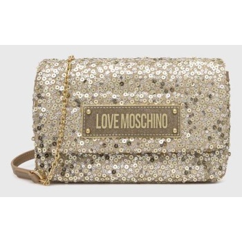 τσάντα love moschino χρώμα χρυσαφί, jc4143pp1llo100a 80%