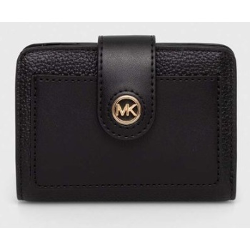 πορτοφόλι michael michael kors χρώμα μαύρο, 32h3g0kd5l