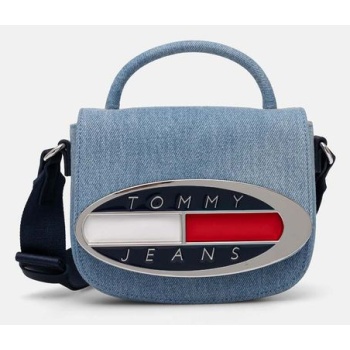 τσάντα tommy jeans aw0aw16851 86% βαμβάκι, 14% poliuretan