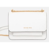 δερμάτινη τσάντα michael michael kors χρώμα: άσπρο, 32t4gc7c1t