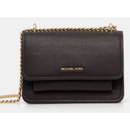 δερμάτινη τσάντα michael michael kors χρώμα: καφέ, 32t4gc7c1t