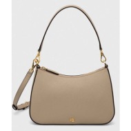 δερμάτινη τσάντα lauren ralph lauren χρώμα: μπεζ, 431883768 κύριο υλικό: 100% φυσικό δέρμα
φόδρα: 10