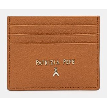 δερμάτινη θήκη για κάρτες patrizia pepe χρώμα μπεζ, cq7001