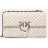 δερμάτινη τσάντα pinko χρώμα: ροζ, 100941 a0gk φυσικό δέρμα