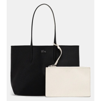 τσάντα lacoste χρώμα μαύρο, nf2142aa pvc