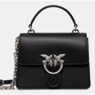 δερμάτινη τσάντα pinko χρώμα: μαύρο, 100071 a0f1