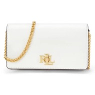 δερμάτινη τσάντα lauren ralph lauren χρώμα: κόκκινο, 432915377 100% φυσικό δέρμα
