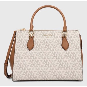 τσάντα michael michael kors χρώμα μπεζ 89% χλωριούχο