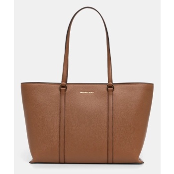 δερμάτινη τσάντα michael michael kors χρώμα καφέ κύριο