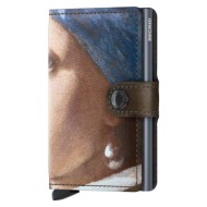 δερμάτινο πορτοφόλι secrid miniwallet art pearl earring αλουμίνιο, φυσικό δέρμα