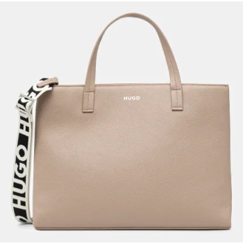 τσάντα hugo χρώμα μαύρο, 50490150 φόδρα 100%