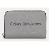 πορτοφόλι calvin klein jeans χρώμα: μαύρο, k60k612255 100% poliuretan