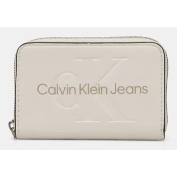 πορτοφόλι calvin klein jeans χρώμα μαύρο, k60k612255 100%