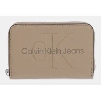 πορτοφόλι calvin klein jeans χρώμα μαύρο, k60k612255 100%