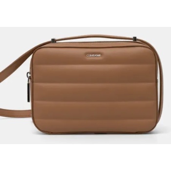τσάντα calvin klein χρώμα καφέ, k60k612114 51%