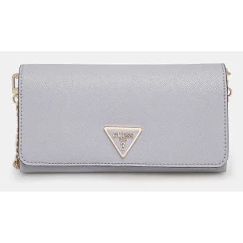 τσάντα guess noelle χρώμα γκρι, hwzg78 79750 κύριο υλικό