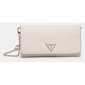 τσάντα guess noelle χρώμα γκρι, hwzg78 79750 κύριο υλικό