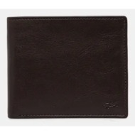 δερμάτινο πορτοφόλι paul&shark ανδρικό, χρώμα: καφέ, 14318115 100% φυσικό δέρμα