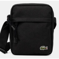 σακκίδιο lacoste χρώμα: μαύρο, nu4788ne 100% πολυεστέρας