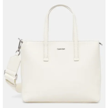 τσάντα calvin klein χρώμα μπεζ, k60k612904 51%