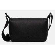 τσάντα calvin klein jeans χρώμα: μαύρο, k60k612713 100% poliuretan