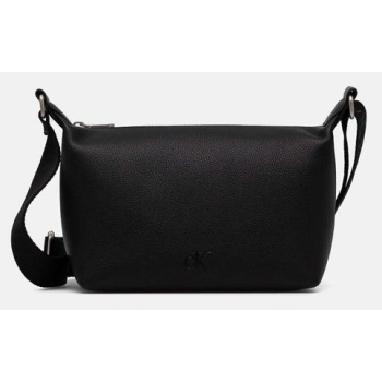 τσάντα calvin klein jeans χρώμα μαύρο, k60k612713 100%