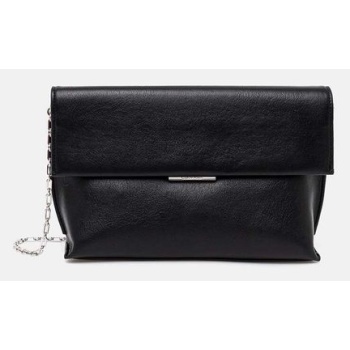 τσάντα calvin klein χρώμα μαύρο, k60k612560 100%