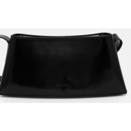 τσάντα calvin klein χρώμα: μαύρο, k60k612574 100% πολυουρεθάνη