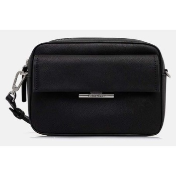 τσάντα calvin klein χρώμα μαύρο, k60k612564 100% poliuretan