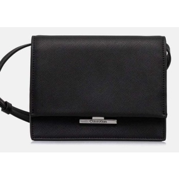 τσάντα calvin klein χρώμα μαύρο, k60k612559 100% poliuretan
