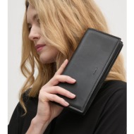 τσάντα calvin klein χρώμα: μαύρο, k60k612623 51% ανακυκλωμένος πολυεστέρας, 49% poliuretan