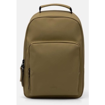 σακίδιο πλάτης rains book daypack w3 χρώμα πράσινο