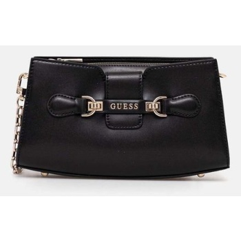 τσάντα guess nolana χρώμα μαύρο, hwvg95 00120 κύριο υλικό