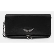 δερμάτινη τσάντα zadig&voltaire χρώμα: μαύρο, lwba00001 κύριο υλικό: 100% δέρμα βοοειδών
φόδρα: 100%