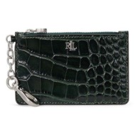 δερμάτινο πορτοφόλι lauren ralph lauren γυναικείο, χρώμα: πράσινο, 432951705 κύριο υλικό: 100% δέρμα