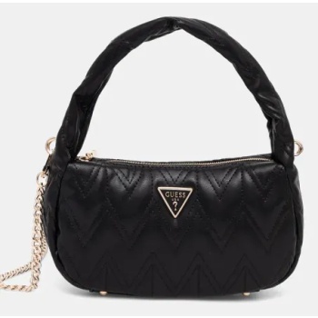 τσάντα guess eda χρώμα μαύρο, hwqg95 05180 κύριο υλικό
