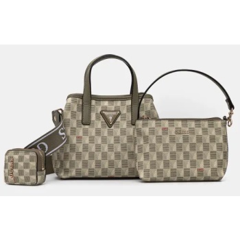 τσάντα guess χρώμα πράσινο, hwjt93 44750 κύριο υλικό 100%