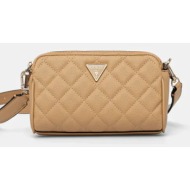 τσάντα guess χρώμα: μπεζ, hweqg9 50973 υλικό 1: 100% poliuretan
υλικό 2: 100% πολυεστέρας