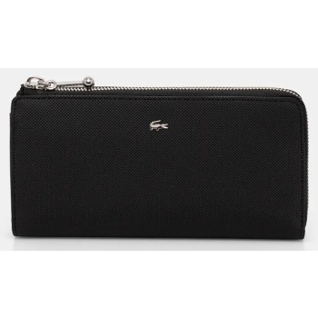 πορτοφόλι lacoste χρώμα μαύρο, nf4765dz pvc