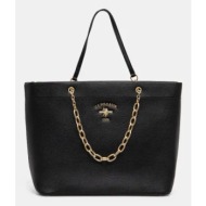 τσάντα u.s. polo assn. stanford χρώμα: μαύρο, beuss6369wvp 100% poliuretan